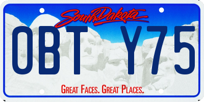 SD license plate 0BTY75