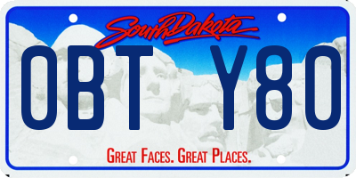 SD license plate 0BTY80