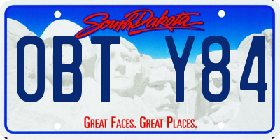 SD license plate 0BTY84