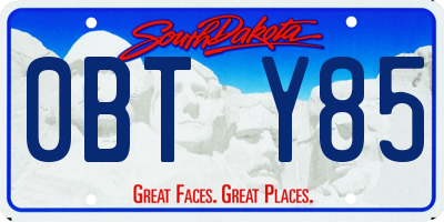SD license plate 0BTY85