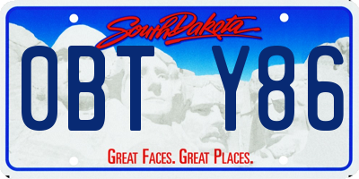 SD license plate 0BTY86