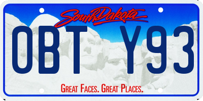 SD license plate 0BTY93