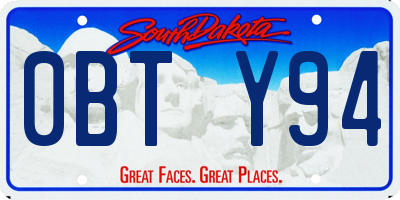 SD license plate 0BTY94