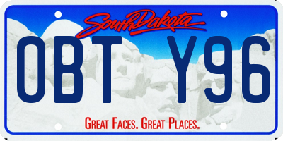 SD license plate 0BTY96