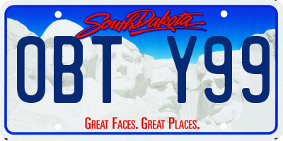SD license plate 0BTY99
