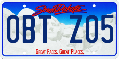 SD license plate 0BTZ05