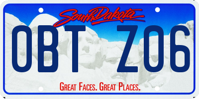 SD license plate 0BTZ06