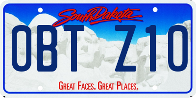 SD license plate 0BTZ10