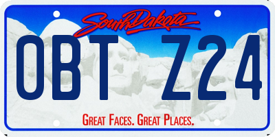 SD license plate 0BTZ24