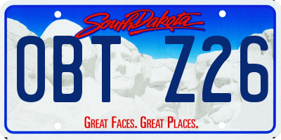 SD license plate 0BTZ26