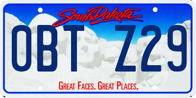 SD license plate 0BTZ29