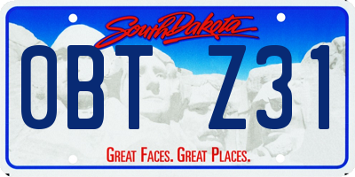 SD license plate 0BTZ31