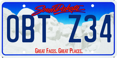 SD license plate 0BTZ34