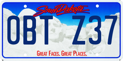 SD license plate 0BTZ37