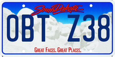 SD license plate 0BTZ38