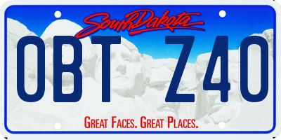 SD license plate 0BTZ40