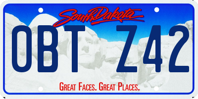 SD license plate 0BTZ42