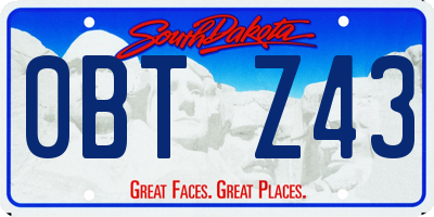 SD license plate 0BTZ43