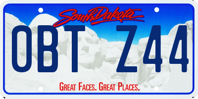 SD license plate 0BTZ44