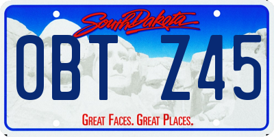 SD license plate 0BTZ45