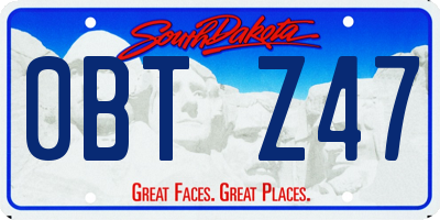 SD license plate 0BTZ47