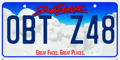 SD license plate 0BTZ48