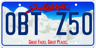 SD license plate 0BTZ50