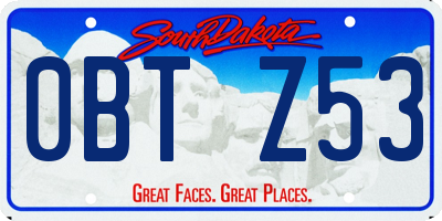 SD license plate 0BTZ53