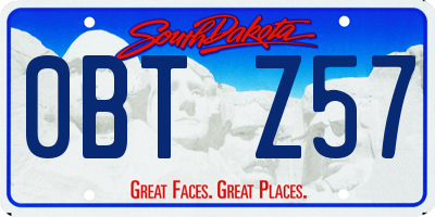 SD license plate 0BTZ57