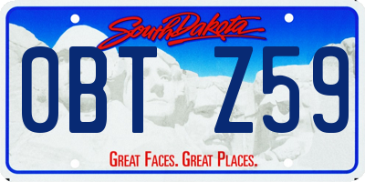 SD license plate 0BTZ59
