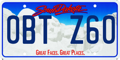 SD license plate 0BTZ60