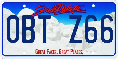 SD license plate 0BTZ66