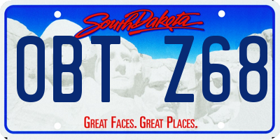 SD license plate 0BTZ68