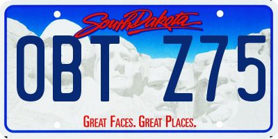 SD license plate 0BTZ75