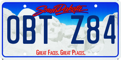 SD license plate 0BTZ84