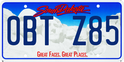 SD license plate 0BTZ85