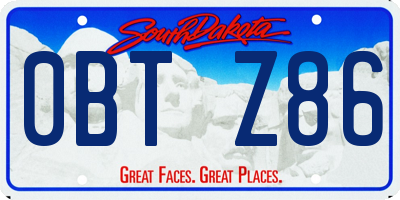 SD license plate 0BTZ86