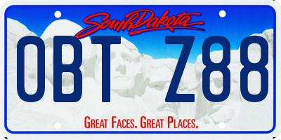 SD license plate 0BTZ88