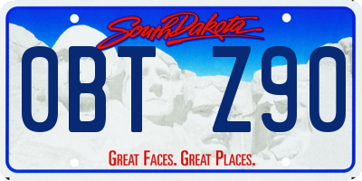 SD license plate 0BTZ90