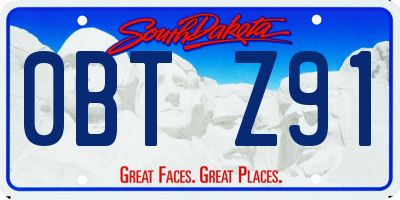 SD license plate 0BTZ91