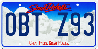 SD license plate 0BTZ93