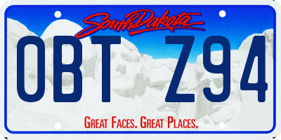 SD license plate 0BTZ94