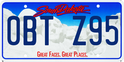 SD license plate 0BTZ95