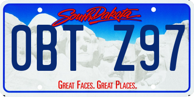 SD license plate 0BTZ97