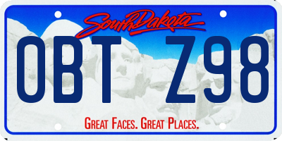 SD license plate 0BTZ98