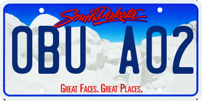 SD license plate 0BUA02