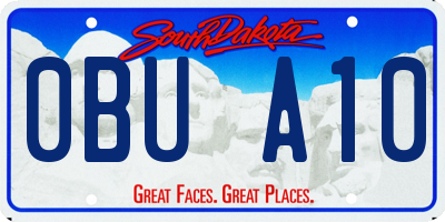 SD license plate 0BUA10
