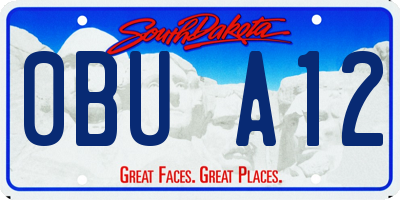 SD license plate 0BUA12