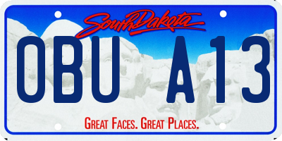 SD license plate 0BUA13