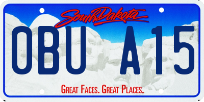 SD license plate 0BUA15